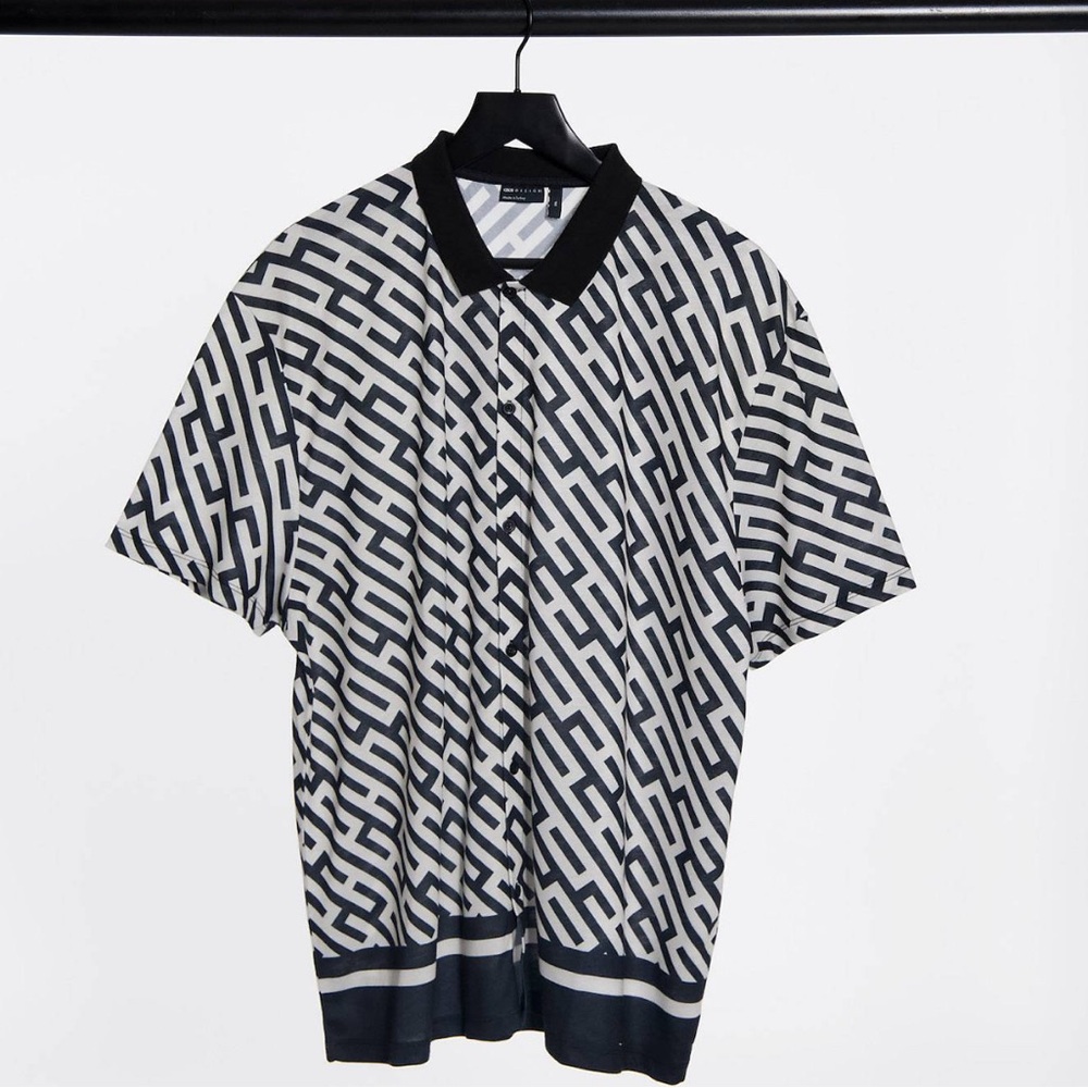 Asos Design Summer Short Sleeve Button Down Shirt